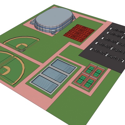 现代体育馆免费su模型(1)