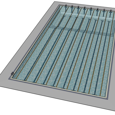 现代游泳池免费su模型(1)