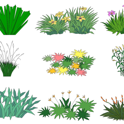 现代绿植花草免费su模型(1)