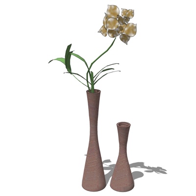 现代花卉盆栽免费su模型(1)
