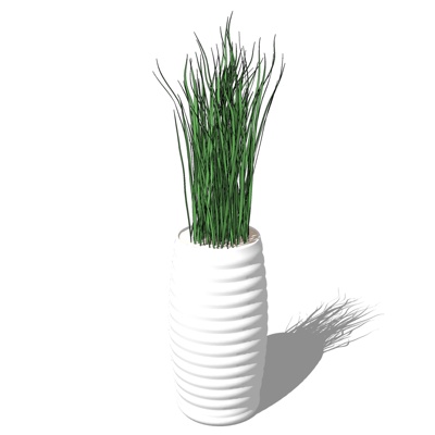现代绿植盆栽免费su模型(1)