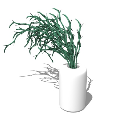 现代绿植盆栽免费su模型(1)