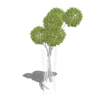 现代绿植盆栽免费su模型(1)