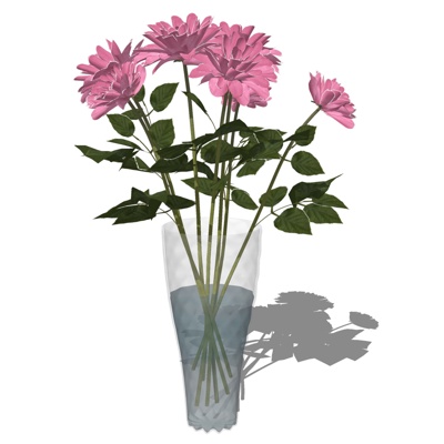 现代花卉盆栽免费su模型(1)