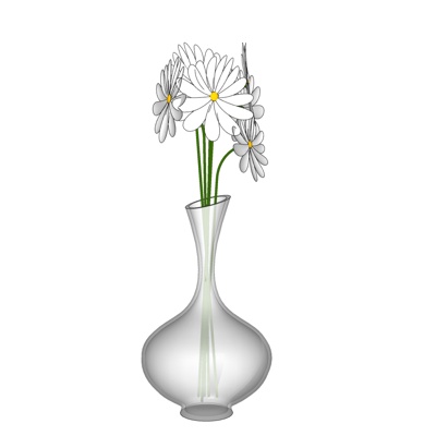 现代雏菊免费su模型(1)
