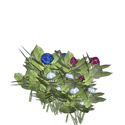 现代玫瑰花免费su模型(1)