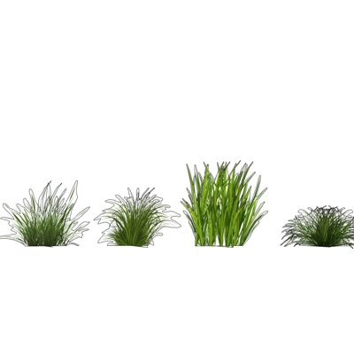 现代花草植物组合免费su模型(1)