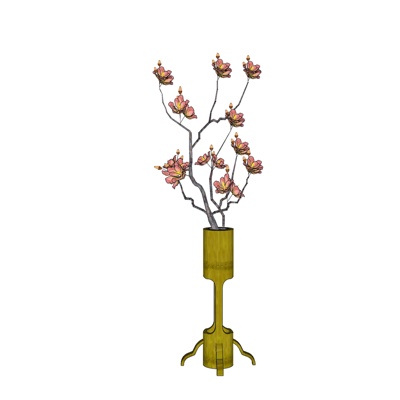现代花卉盆栽免费su模型(1)