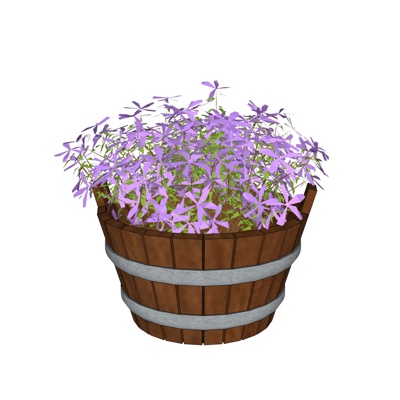 现代花卉盆栽免费su模型(1)