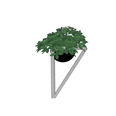 现代绿植盆栽免费su模型(1)