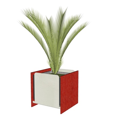 现代绿植盆栽免费su模型(1)