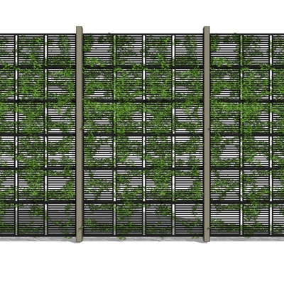 现代植物墙免费su模型(1)