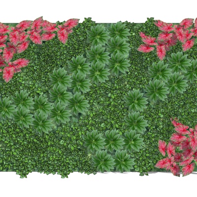 现代植物墙免费su模型(1)