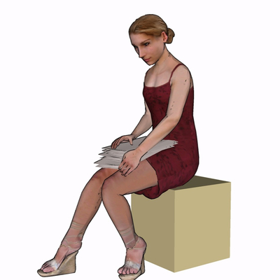 现代女性人物免费su模型(1)