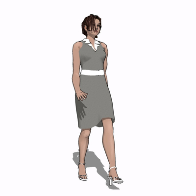 现代女性人物免费su模型(1)