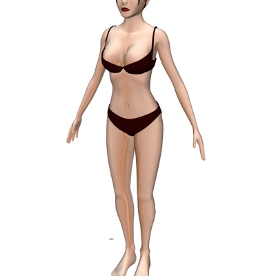 现代比基尼美女免费su模型(1)