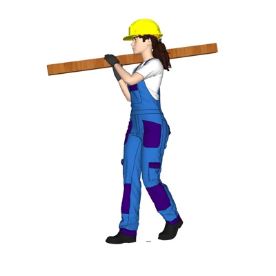 现代女性工人免费su模型(1)