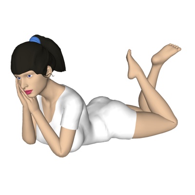 现代女性人物免费su模型(1)