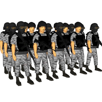 现代特警人物免费su模型(1)