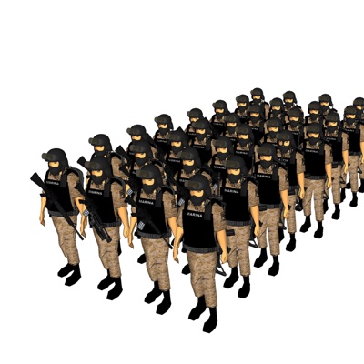 现代特警人物免费su模型(1)