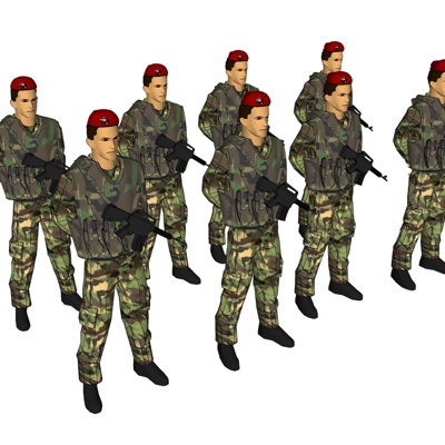 现代警察人物免费su模型(1)