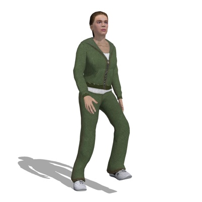 现代走路女性免费su模型(1)