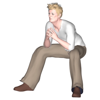 现代坐姿男性免费su模型(1)