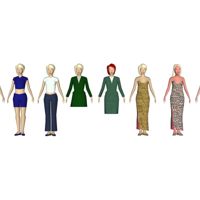现代女性人物免费su模型(1)
