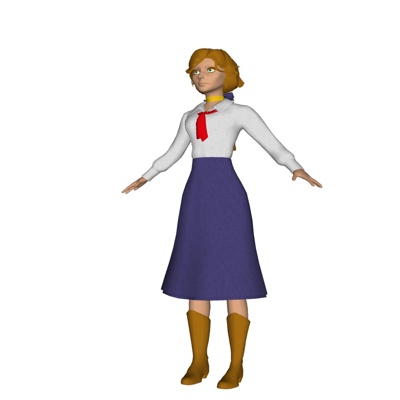 现代站姿女人免费su模型(1)