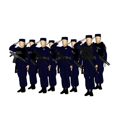 现代特警组合免费su模型(1)