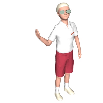 现代站姿男子免费su模型(1)