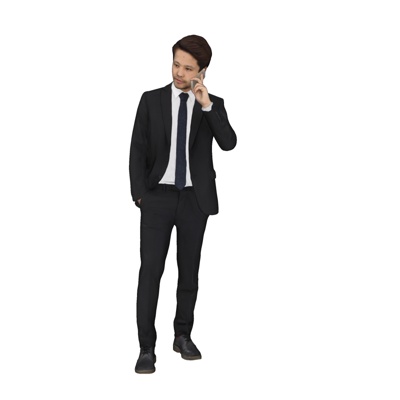 现代听电话男子免费su模型(1)