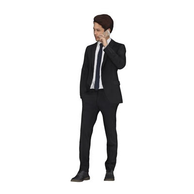 现代听电话男子免费su模型(1)
