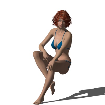 现代泳装女子免费su模型(1)