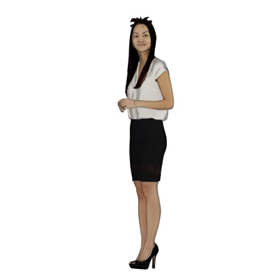 现代站姿女人免费su模型(1)