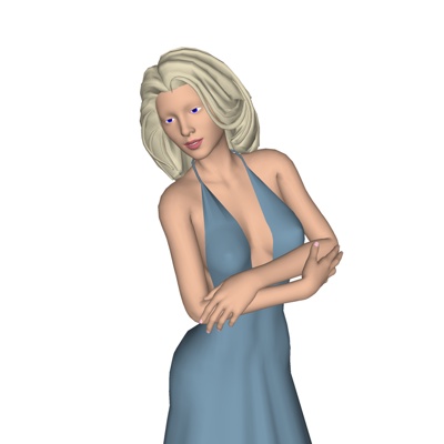 现代女模特免费su模型(1)