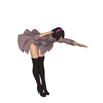 现代瑜伽女士免费su模型(1)