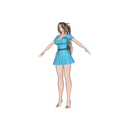 现代站姿女人免费su模型(1)