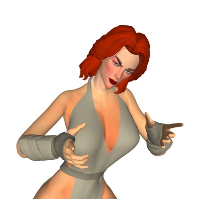 现代蹲姿女人免费su模型(1)