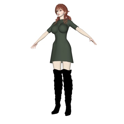 现代站姿女人免费su模型(1)