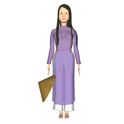 现代站姿女人免费su模型(1)