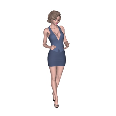 现代站姿女人免费su模型(1)