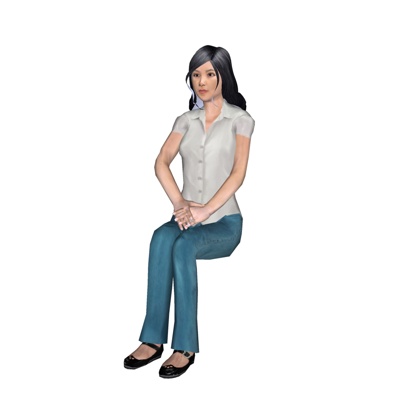 现代坐姿女人免费su模型(1)