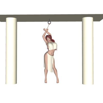 现代站姿女人免费su模型(1)
