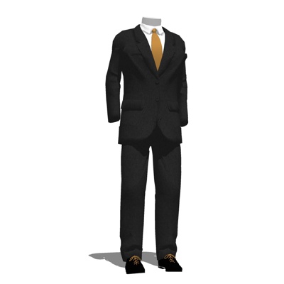 现代男士服装模特免费su模型(1)