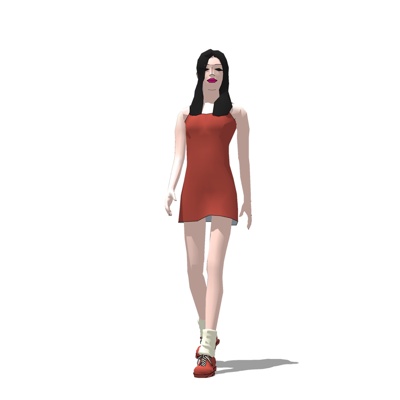 现代女士站姿免费su模型(1)
