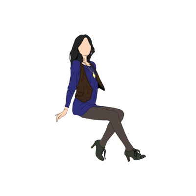 现代女士坐姿免费su模型(1)