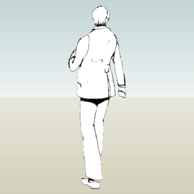 现代2d手绘人物组件免费su模型(1)