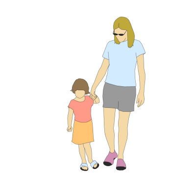 现代母女人物免费su模型(1)