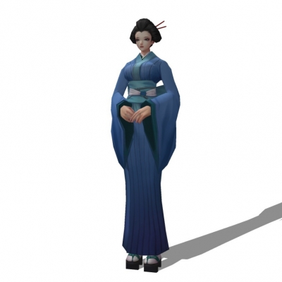 日式和服女士免费su模型(1)